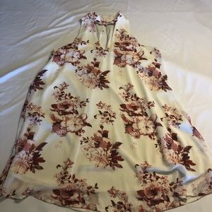 red and white floral dress